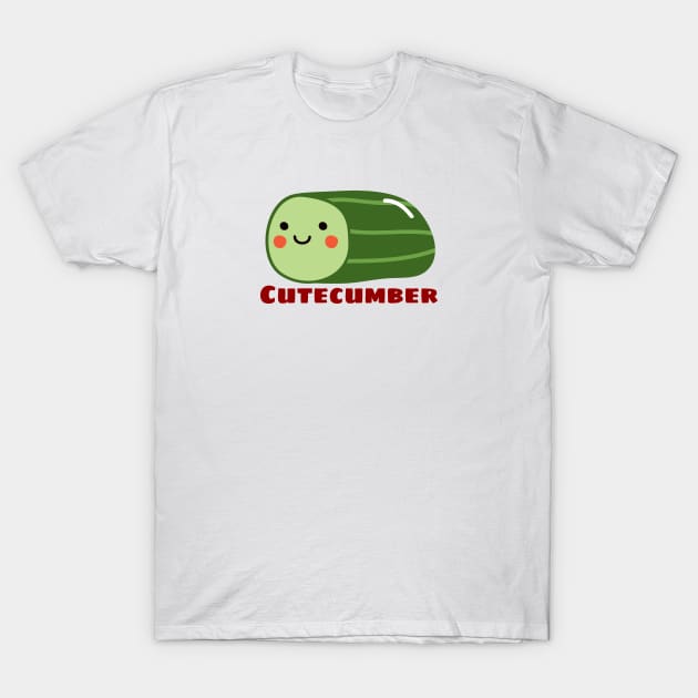 Cutecumber - Cute Cucumber Pun T-Shirt by Allthingspunny